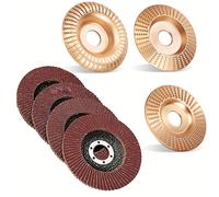 TEMU 3/5/7-Pack Juego de discos de talla para dar forma y madera, construcción de hierro y acero, 40 - Compatible con amoladoras manuales eléctricas