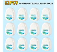 TEMU 3/6/12 piezas - Rollo de hilo dental de - 50 metros 1 pieza - Adecuado para herramientas de limpieza oral personal