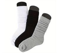 TEMU 3/6 Falda Plisada, Calcetines de Largo Medio, Calcetines Bubble Lolita de Moda para Mujer, Cómodos y Sin Pelusa, Versátiles para Otoño, Calcetines de Elefante para Mujer