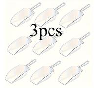 TEMU 3/6 Piezas de Cucharas para Hielo Transparentes, Herramientas Multiusos en la Cocina y Barra: Para Helado, Dulces, Repostería, Suministros para Fiestas, Detalles Nupciales e Esenciales del Hogar