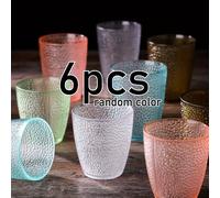 TEMU 3/6pcs Vasos Anticaída e , 210ml de Plástico Acrílico Duro, Reutilizables, Ideales para , Cerveza, Hogar, Oficina y Bar