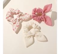 TEMU 3 coleteros grandes de con flores rosas y orejas de conejito para mujer. Ideales para salidas , fiestas y como regalo para de Acción de Gracias y Navidad.