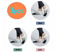 TEMU 3 de Calcetines de Yoga Antideslizantes para Mujeres, Diseño Abierto, Puntos de Silicona de Seguridad - Adecuados para Todas en Varios Colores