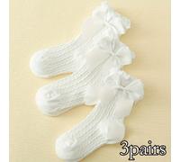 TEMU 3 de calcetines para bebé con y tejido de punto, calcetines fáciles de poner, ideales para que los de primaria y secundaria los combinen con sus uniformes escolares