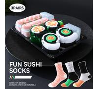 TEMU 3 de calcetines para mujer pantorrilla, estampado de sushi multicolor, suaves y cómodos, perfectos para de San Valentín, Pascua, Ramadán, un regalo sorprendente y exquisito para tu pareja y