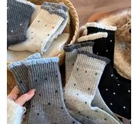 TEMU 3 de Calcetines Retro de Media Pantorrilla para Mujer | Suaves y Cálidos, Ideales para Uso Diario en Invierno y Looks Casuales, Lavar a únicamente