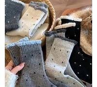 TEMU 3 de Calcetines Retro de Media Pantorrilla para Mujer | Suaves y Cálidos, Ideales para Uso Diario en Invierno y Looks Casuales, Lavar a únicamente