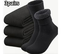 TEMU 3 de Calcetines Térmicos de Invierno para Hombre - Calcetines Gruesos para Senderismo al , Suaves y Duraderos, Refuerzo en Punta y Talón, Colores /Marrón/, para Frío y Actividades al , Diseño