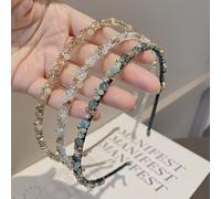 TEMU 3 diademas de retro estilo Hong con adornos de cristal, dulces y elegantes, perfectas para lavarse la cara