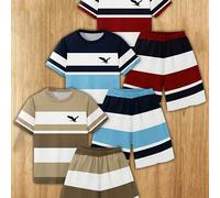 TEMU 3 Juegos de 6 Piezas de Camiseta de Manga Corta y Pantalones Cortos con Estampado 3D para Niños, Conjunto de Camiseta y Pantalones Cortos para Exteriores, para Actividades al Aire Libre