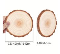 TEMU 3 Láminas de Madera Natural sin Acabar con , Ideales para Pintura, Manualidades, Decoraciones Rústicas para , Kits de de Madera y Posavasos