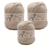 TEMU 3-Pack 100% Lana Merino, Media , 250g/8.82oz, Colores Suaves y Degradados, para Tejer y Crochet DIY, para Suéteres, Bufandas, Sombreros