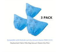 TEMU 3 PACK Bolsa de Filtro de Tela de Repuesto Compatible con Aspiradora Parkside Wet NTS PWD 12 A1 353257 / 385114/332961 Piezas para Aspiradora