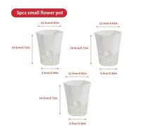 TEMU 3-Pack Macetas de plástico de riego automático modernas con cuerda, forma irregular, macetas hidropónicas para mesa para uso interior y exterior