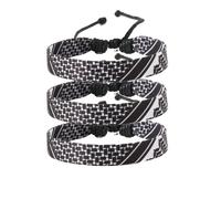 TEMU 3 Pañuelos Árabes en Mismo Color/Multicolor, Estilo Étnico, Brazalete de Tela Tejida a para Hombres y Mujeres