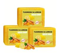 TEMU 3 piezas/4 piezas/6 piezas Aceite de limpieza tres en uno de + limón + ácido kójico | Exfoliante físico de de exfoliante de , jabón con a limón para todo tipo de piel