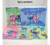 TEMU 3 piezas/6 piezas de carpetas de de Stitch de Disney, tamaño A4, con temática de Lilo y Stitch, para almacenamiento de suministros diarios de oficina.