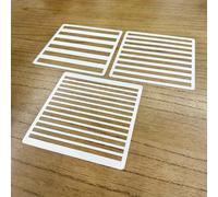 TEMU 3 piezas/6x6 pulgadas Plantillas Básicas de Rayas para Capas DIY, Pintura, , Coloreado, Estampado, Álbum, Decoración, Plantilla Decorativa