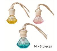 TEMU 3 piezas, 8 ml Difusor de para coche recargable, colgante de aceite , botella decorativa para ambientador de coche y hogar.