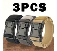 TEMU 3 Piezas Cinturón para Hombre de Rápida con Correa de Nylon Reversible y Hebilla de Un - Cinturón Resistente y Transpirable Ideal para Deportes al , Uso Casual, Camping - Regalo para (3 Piezas)