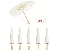 TEMU 3 piezas de 60 cm, parasoles de papel - Estilo , mango de madera, resistente a los rayos UV, manual, ideal para , fotos, cosplay, fiestas, decoración de playa.