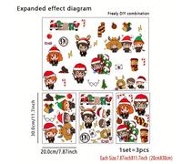 TEMU 3 Piezas de Calcomanías Mágicas de para Ventanas, Puertas y Vidrio - Pegatinas de PVC con Personajes Icónicos, Símbolos Mágicos y Logos, Semi-Mate para Decoración Mágico (Formas Irregulares)