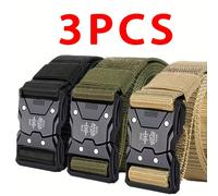 TEMU 3 piezas de cinturones de lona multifuncionales , cómodos y duraderos, cinturones deportivos adecuados para diversas ocasiones.