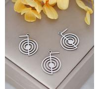 TEMU 3 Piezas de Colgantes de Acero Inoxidable con Reiki Rei para Hacer Joyería DIY, Collares, Aretes y