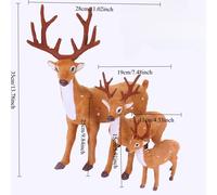 TEMU 3 piezas de decoraciones navideñas con mini renos adorables y adornos de árbol de Navidad, que recuerdan figuras realistas de .