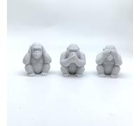 TEMU 3 piezas de Estatuas de "No Ver el Mal, No Oír el Mal, No el Mal" - Figuras Decorativas para Sala, Entrada, Escritorio, Estantería, Oficina o