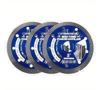 TEMU 3 piezas de hoja de sierra de diamante súper delgada de 125 mm para azulejo, porcelana, cerámica, mármol, cuarzo, piedra, granito, pizarra, jade y vidrio