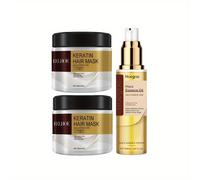 TEMU 3 Piezas de Mascarilla Capilar de Colágeno y Aceite de Marrueco - Cuidado Profundo, Hidratación para Todo Tipo de Cabello, 3.53oz + 1.69oz - Set de Cuidado para , Verano, Otoño e Invierno