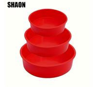 TEMU 3 Piezas de Moldes Redondos Antiadherentes Reutilizables para Mousse, Tartas y Pasteles - 4/6/8 Pulgadas, Ideales para San Valentín, Acción de Gracias y Día