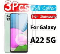 TEMU 3 Piezas de Protector De Cristal Templado para for Samsung Galaxy A22 5G, Película Protetora Fácil Instalar Compatible con for Samsung GALAXY 25 5G 6 7 8 10 Plus Note 20 FE