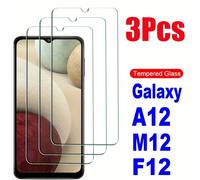 TEMU 3 piezas de protector de pantalla de vidrio templado para for samsung para for galaxy A12, M12 y F12