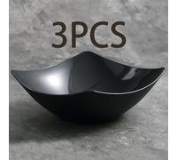 TEMU 3 Piezas de Tazones Cuadrados Modernos con Esquinas Cuadradas - para Microondas y Lavavajillas, de Plástico Ideal para Comidas Familiares, Fiestas y Uso Diario - para Ensaladas, Pasta y Salteados
