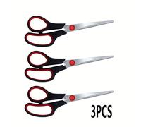 TEMU 3 Piezas de Tijeras de Acero Inoxidable Multiusos con Empuñadura Cómoda, Tijeras de Cocina para Derechos/Zurdos, Suministros Resistentes para Hogar, Oficina y Proyectos DIY