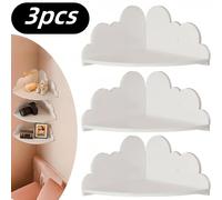 TEMU 3 Piezas Estante de Madera Blanca, de Almacenamiento de Esquina Montada en la Pared, Decoración para Dormitorio, Estante Colgante de Esquina en la Pared, Adecuado para Cocina, Dormitorio, , etc