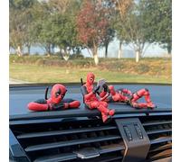 TEMU 3 piezas/juego de Avengers Deadpool - Figuras de PVC para coche, hogar y oficina | Ideal para Navidad y Año , estatua de escritorio, adornos