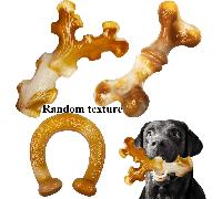 TEMU 3 piezas/juego de huesos resistentes para perros con sabor a bacon | Juguetes masticables de nailon duraderos para masticadores agresivos, para los tamaños de