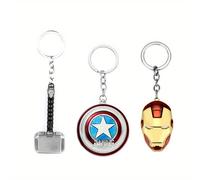 TEMU 3 piezas, juego de llaveros clásicos de de Marvel Avengers, un de y estilo de ciencia ficción para viajes, la por las historias de héroes de Marvel.