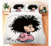TEMU 3 piezas MAFALDA 3 piezas juego de cama de edredón, juego de ropa de cama , de edredón y cómoda para dormitorio, habitación de invitados (1 * de edredón + 2 * fundas de almohada, sin )