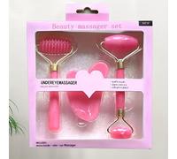 TEMU 3 piezas/ Set de Rodillo y Gua Sha - Ideal para Masaje Facial, Relajación con Rollers Punta, Palo Acupresor Portátil & Raspador de - Práctico