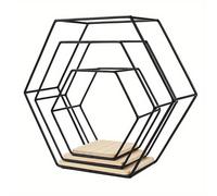 TEMU 3 piezas/SET Estante Flotante de Pared para Almacenamiento de Objetos, Decoración para , Estante Hexagonal en Pared, Exhibidor de Artesanías