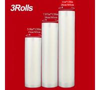 TEMU 3 Rollos 305Cm Tamaño , Mayor Volumen Sin Aumento de , Bolsas de Envasado al Vacío para Alimentos y Almacenamiento de Cocina