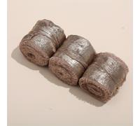 TEMU 3 Rollos de 1.5 Pulgadas x 15 Yardas de Cinta de Satén de Gasa de Seda Dorado | Tela Dorada con Bordes Deshilachados para de Novia, Envoltura de Regalos, Decoraciones de Boda, Manualidades