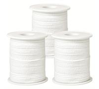 TEMU 3 Rollos de de Algodón para Velas DIY - Sin Cera para Quemado Limpio, para Velas Artesanales, Cuerda de Mecha para Manualidades DIY, para Velas de , Votivas y Tealights