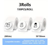 TEMU 3 Rollos de Papel de Etiquetas Autoadhesivas Redondas de 30*30Mm/40*40Mm/50*50Mm - Adecuado para B3S / M210/ M110/ M3/ M120/ / P50/ - Ideal para Identificación de Artículos de Oficina y Cocina