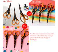 TEMU 3 tijeras de uso doméstico de resistencia | Hojas de acero duraderas, de de 8 pulgadas para coser, cuero, tela, papel, bordado, sastrería, confección de vestidos, , manualidades para