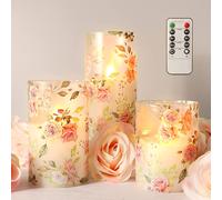 TEMU 3 unidades de luces LED sin llama con control remoto, tema de amor romántico, operadas por batería, velas operadas por batería para decoración del hogar, fiesta, boda